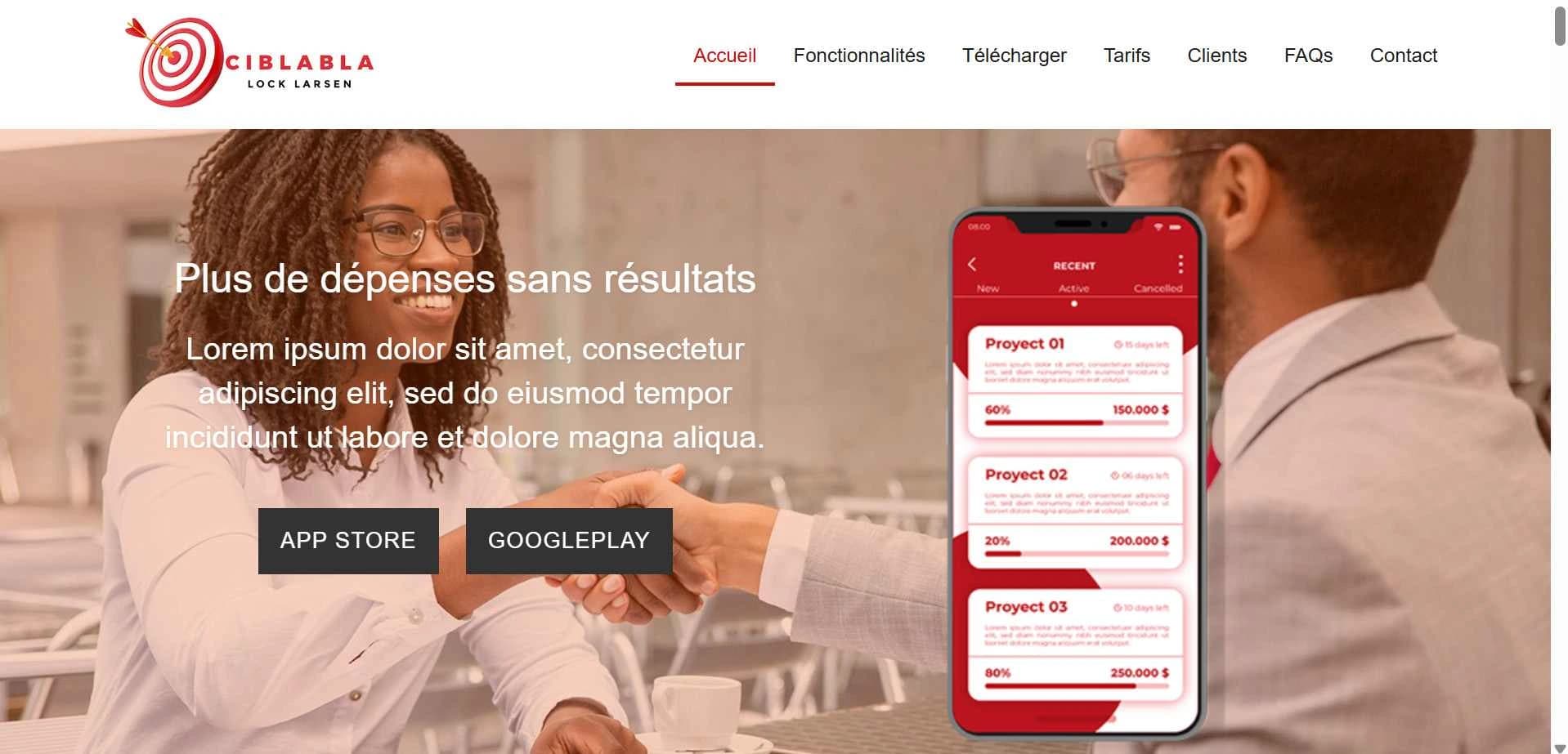 Ciblabla | Template de site web vitrine