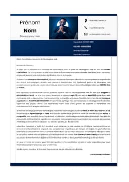 Template Lettres de motivation pour Développeur - Image 2