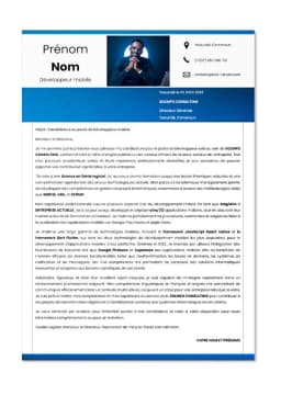 Template Lettres de motivation pour Développeur - Image 3