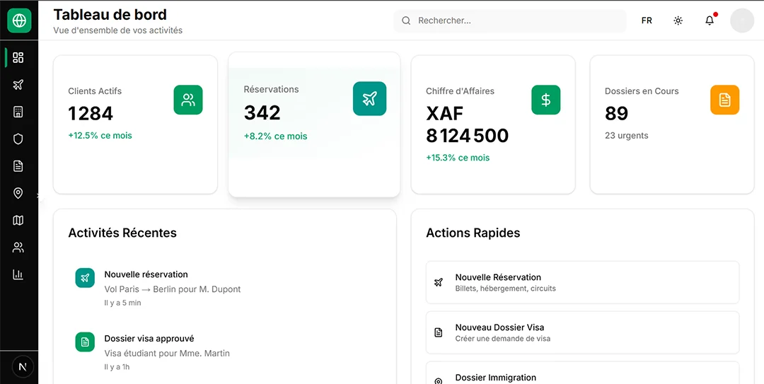 Larstravel Management | Template d'application web