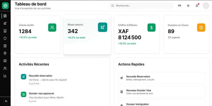 Larstravel Management | Template d'application web