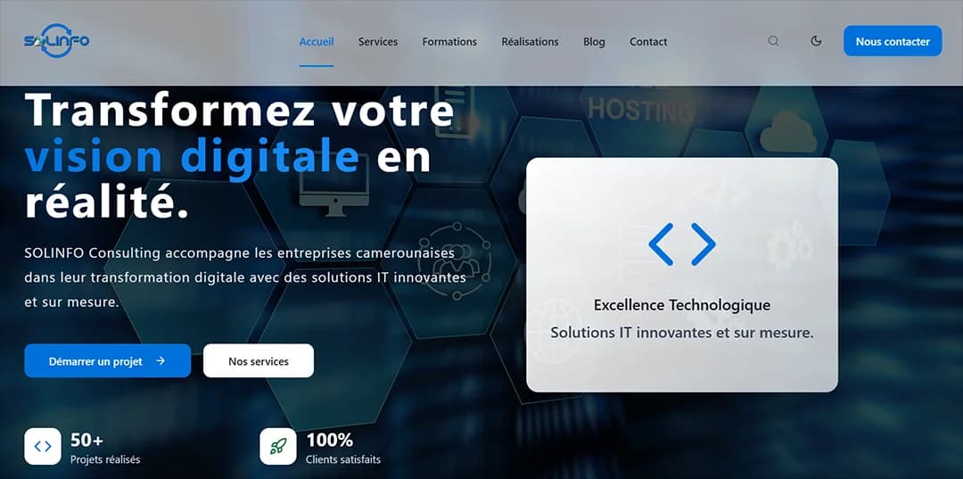 Solinfo | Template de site web vitrine