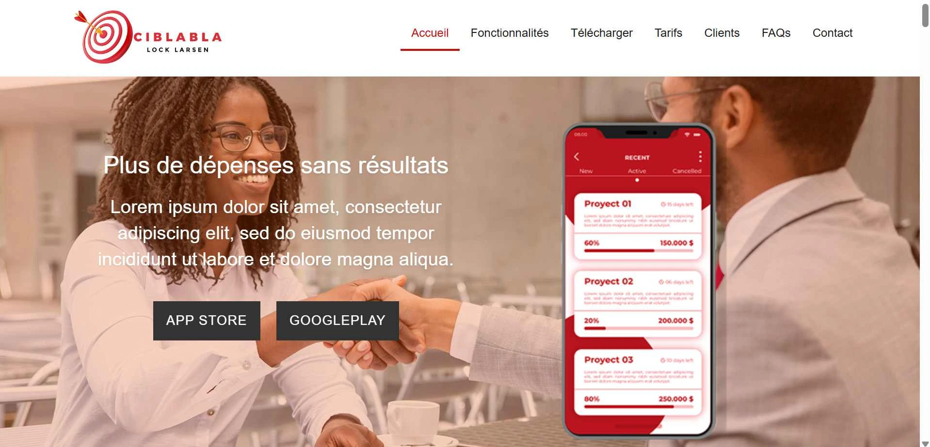 Ciblabla | Template de site web vitrine
