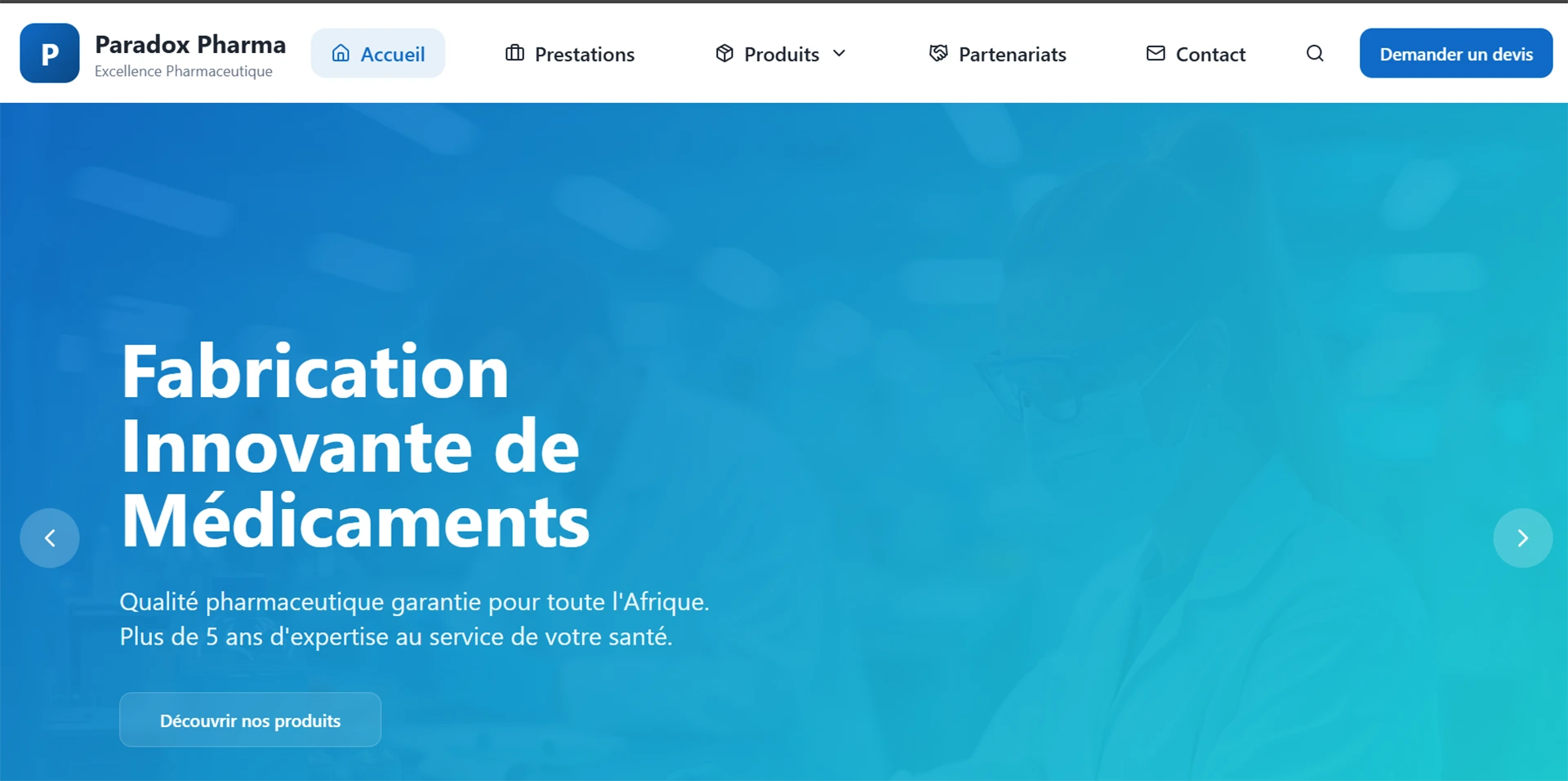 Paradox Pharma | Template de site web vitrine - Image 2