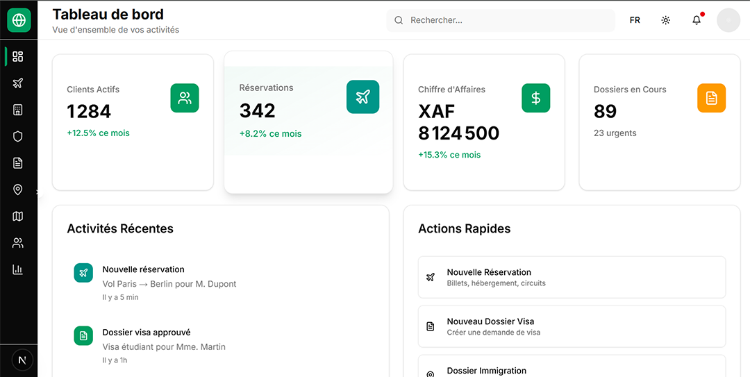 Larstravel Management | Template d'application web